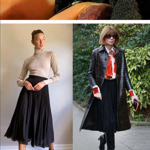 💎 🌸 Anne Klein 🌸 💎 vintage pleat midi skirt - Picture 3 of 4